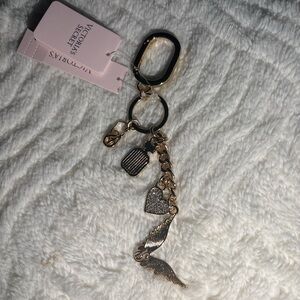 Victoria's Secret Gold and Silver Charm Key Holder